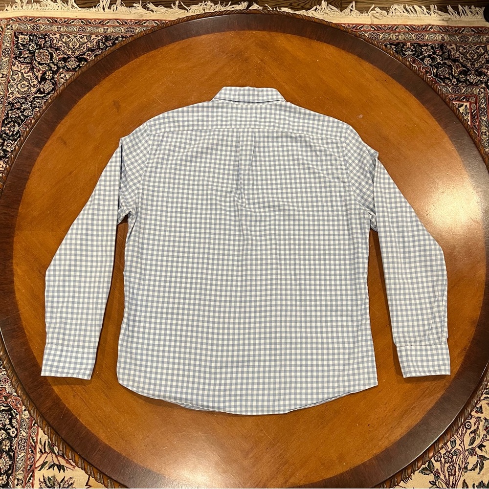 J.Crew Men’s Secret Wash Slim Fit Cotton Poplin Shirt Blue Plaid XL Preppy - Picture 4 of 16
